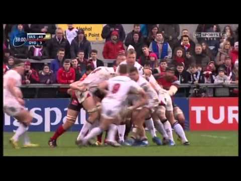 Ulster v Oyonnax 23/01/2015 Ian Humphreys  Try