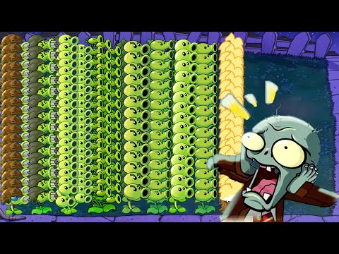Gatling Pea vs Threepeater vs Repeater  vs Peashooter vs All Zombies | Plants vs Zombies