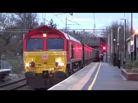 DB Schenker 66001 Car Train passing Watford Junction
