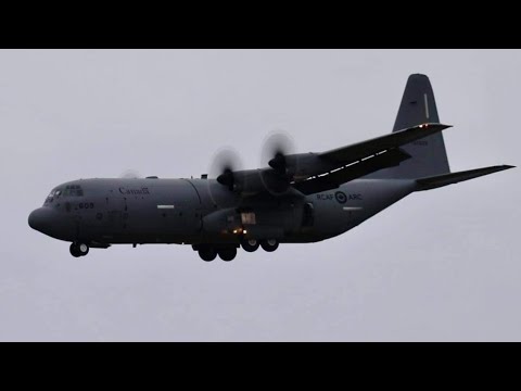 Royal Canadian Air Force - CC-130 Hercules - Landing At Trenton Air Force Base