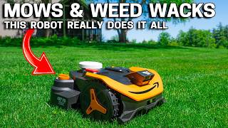 First Robot Lawn Mower with a BUILT-IN String Trimmer - Worx Landroid Vision Cloud