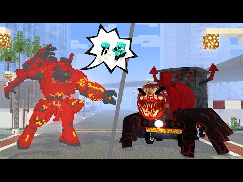 Monster School || CHOO CHOO CHARLES ROBOT VS HEROBRINE STRONG FAMILY - (PART 2) Minecraft Animation