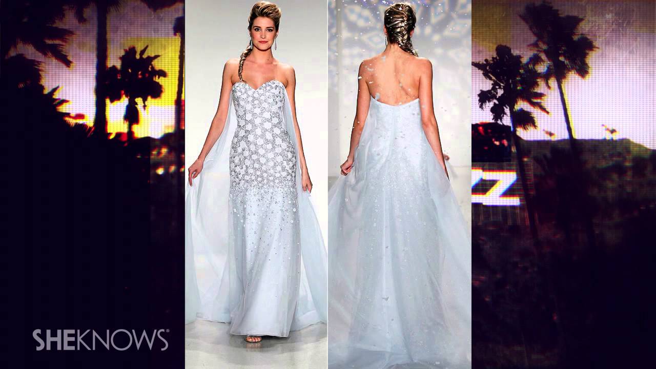Elsa-Inspired 'Frozen' Wedding Dress Debuts at Bridal Fashion Week