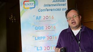 Dr. Deron Walker at L3 Conference 2016 by GSTF Singapore
