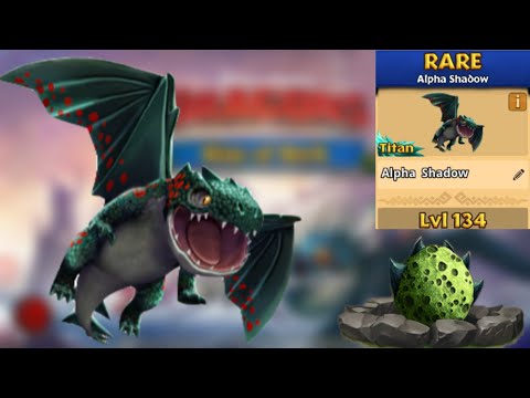 Alpha Shadow Max Level 134 Titan Mode - Dragons:Rise of Berk