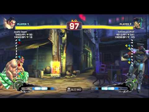 asahi lager (Honda) vs followupURSF (Bison) AE2012 Ranked Match *720p HD*