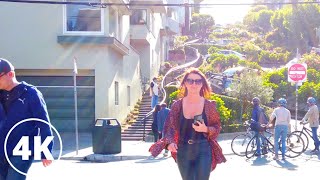 Walking in Lombard Street, San Francisco, California, USA, 4K