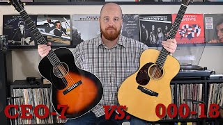 Video thumbnail for Shootout:  Martin CEO7 vs. 000-18 by Chris Dobbs Recording