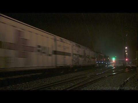6MP9 SCT Freight Train In A Night Storm - PoathTV Australian Rail Transport