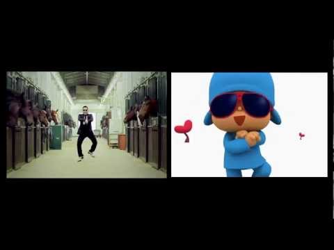 Pocoyo and PSY dance side by side - Gangnam Style