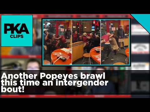 Another Popeyes brawl this time an intergender bout! - PKA Clip