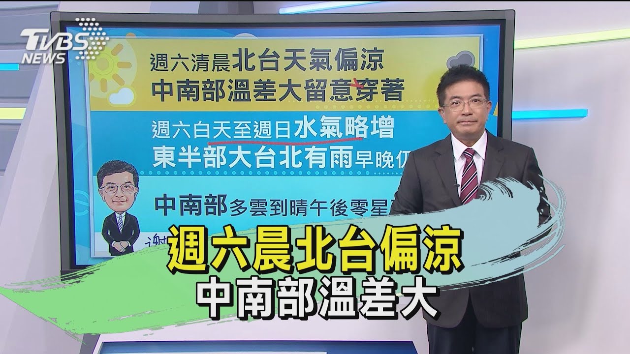 週六晨北台偏涼　中南部溫差大