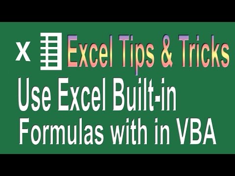 How to use Excel formulas in VBA | Excel VBA Programming Tips n Tricks # 2
