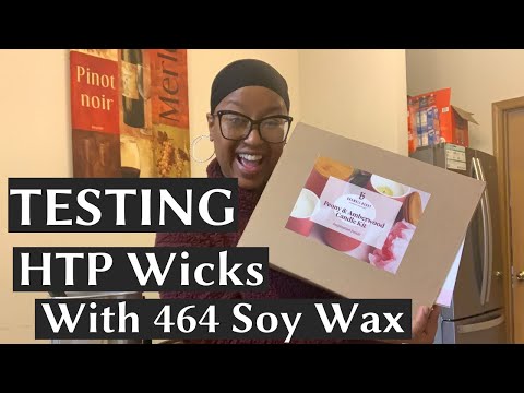 Testing HTP Wicks With 464 | Peony and Amberwood Candle Kit | My Review (Bramble Berry)