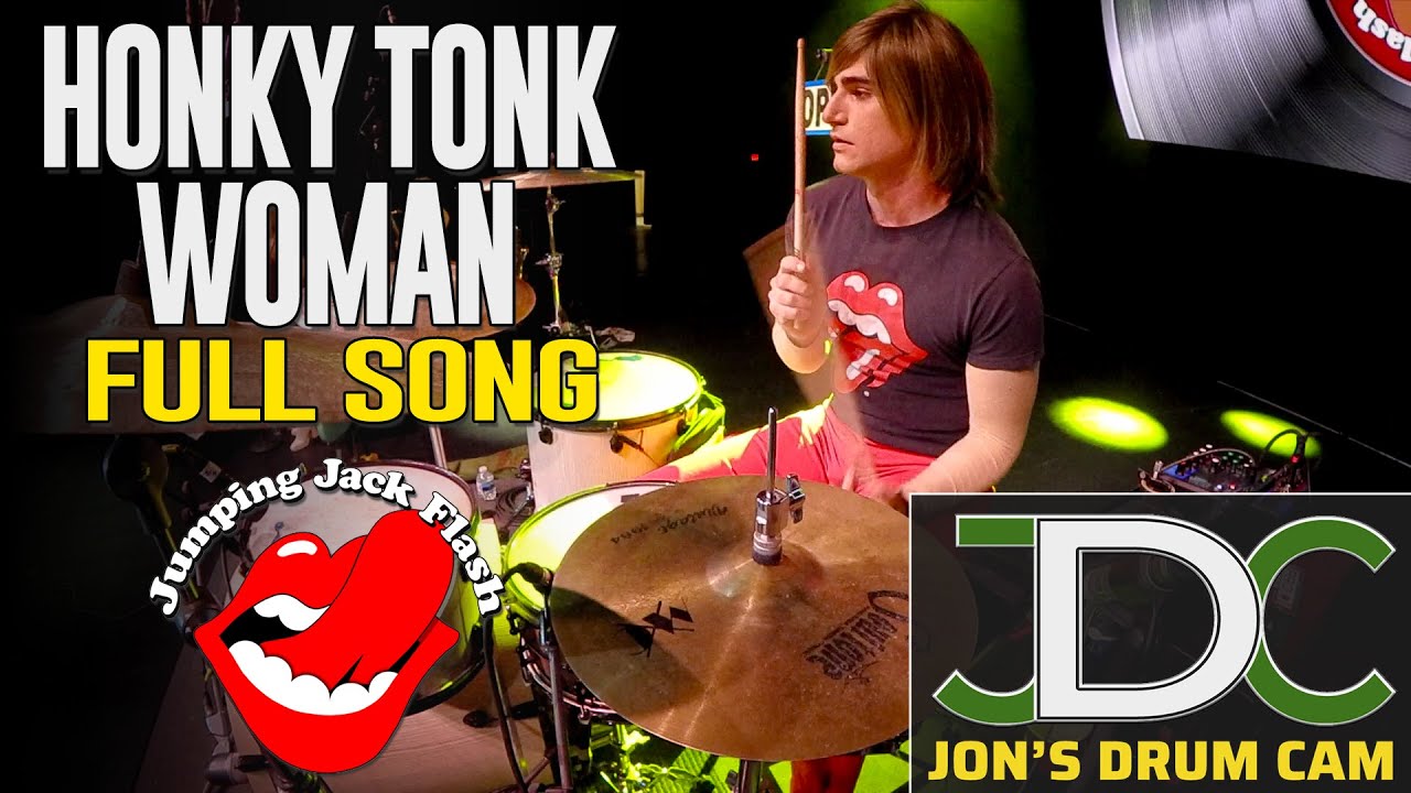 Jon's Drum Cam - Jumping Jack Flash performing "Honky Tonk Woman" by The Rolling Stones (FULL SONG)