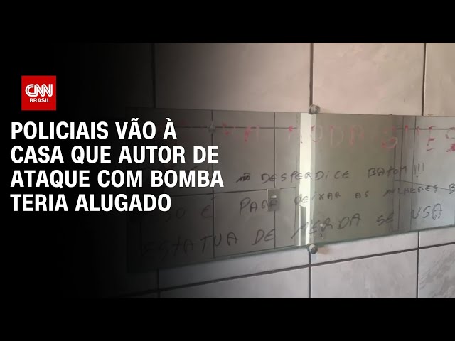 Policiais vão à casa que autor de ataque com bomba teria alugado | CNN 360º