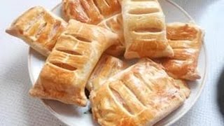 Плетенка из слоеного теста с ветчиной и сыром