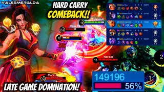 Download lagu 149,196 DAMAGEE!! HARD CARRY COMEBACK! DOMINATED THE LATE GAME WITH ESMERALDA! | MLBB mp3