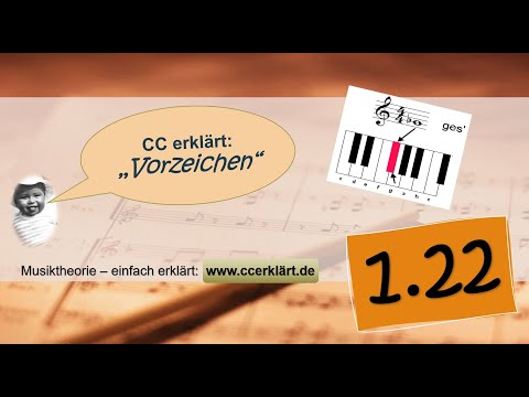 Musiktheorie einfach erklärt 1.22 - "b" Vorzeichen / Versetzungszeichen www.ccerklärt.de