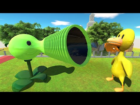Which Team Will Win? Peashooter vs Rainbow Friends Yellow - Animal Revolt Battle Simulator