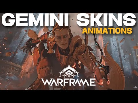 All New Warframe Gemini Skin Animations | Wisp Harrow Uriel Protoframe Gemini Transformation