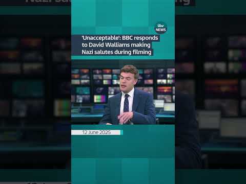 BBC responds to David Walliams making Nazi salutes during filming | ITV News #bbc #davidwalliams