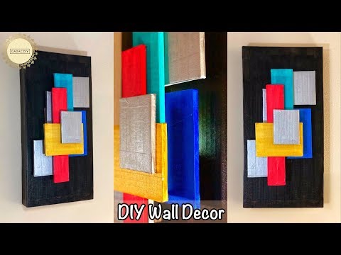 Abstract Wall Decor| Wall Hanging Craft Ideas| gadac diy| Unique Wall Hanging| cardboard wall decor Video
