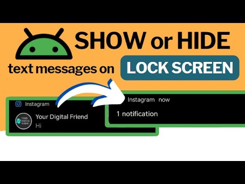 How To Show or Hide Text Messages On An Android Lock Screen - Show or Hide Notifications