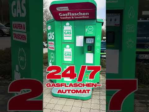 Ein kurzes Video, das zeigt, wie schnell und einfach eine Gasflasche an einem unserer fünf Gasflaschenautomaten gekauft werden kann.