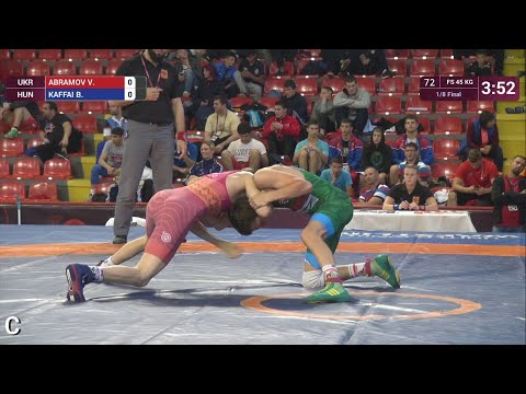 1/8 FS - 45 kg: V. ABRAMOV (UKR) v. B. KAFFAI (HUN)