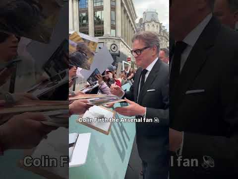 Colin Firth, a UK national treasure, arrives at the UK Premiere of Spielberg's Disclosure Day.