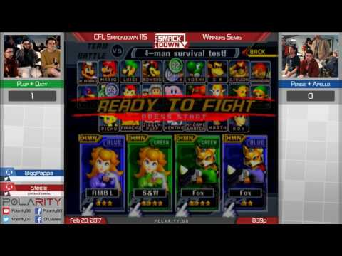 CFL Smackdown 115 Melee - Plup + Oaty vs Pengie + Apollo - Doubles Winners Semis