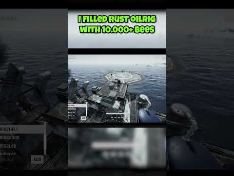 Hiding on Rust Oilrig with a trap..