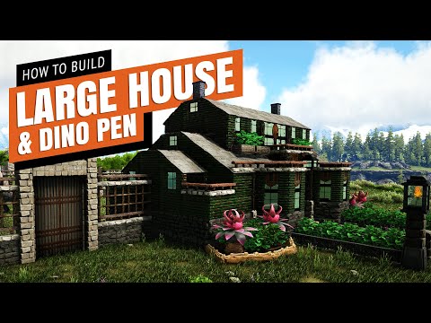 How To Build A Large House & Dino Pen - Ark Survival Evolved