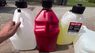 Racing Utility Jugs NOT Rated for Fuel Gas cans comparison & Price $20-$35