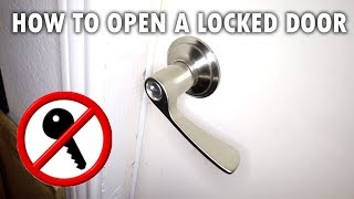 How to open a locked door in a couple of seconds | No keys required