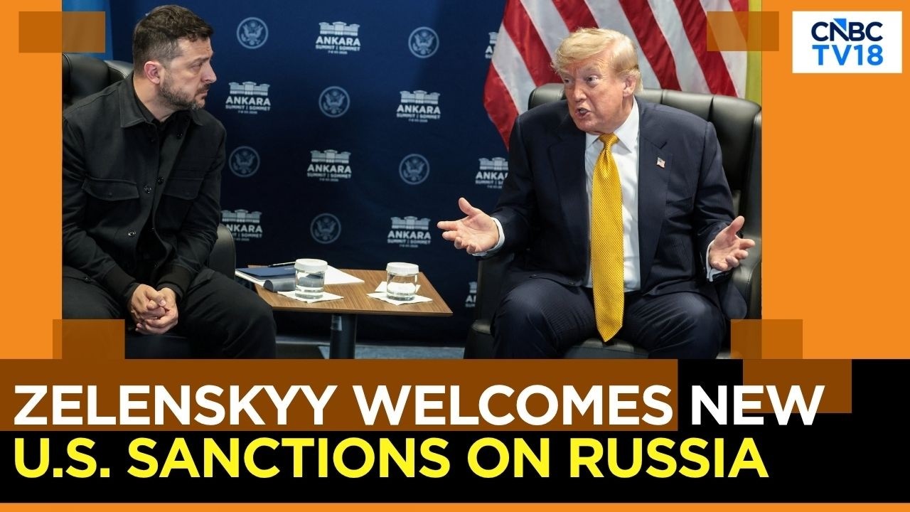 Video thumbnail for President Zelenskyy Hails Russia Sanctions Law, Urges Swift Rollout | Trump Tariffs | N18G