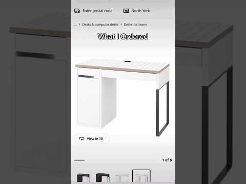 The Ikea Micke Desk with some minor custom alterations. #whatiorderedvswhatigot #ikea #ikeadiy