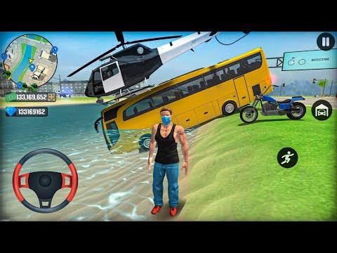 Bus, Police Car and Bike Driving in Open World Game #10 - Android Gameplay
