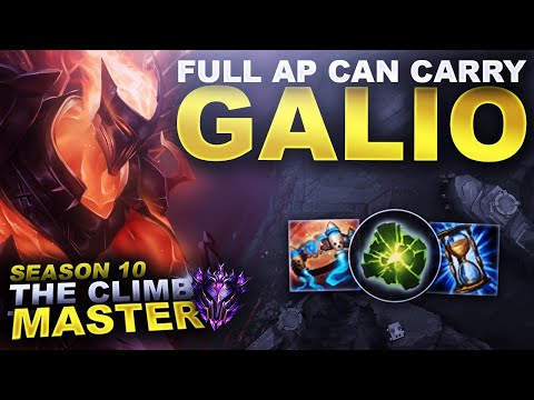 GALIO CAN CARRY! LANE CONTROL + GAME UTILITY! - Climb to Master Season 10 | League of Legends