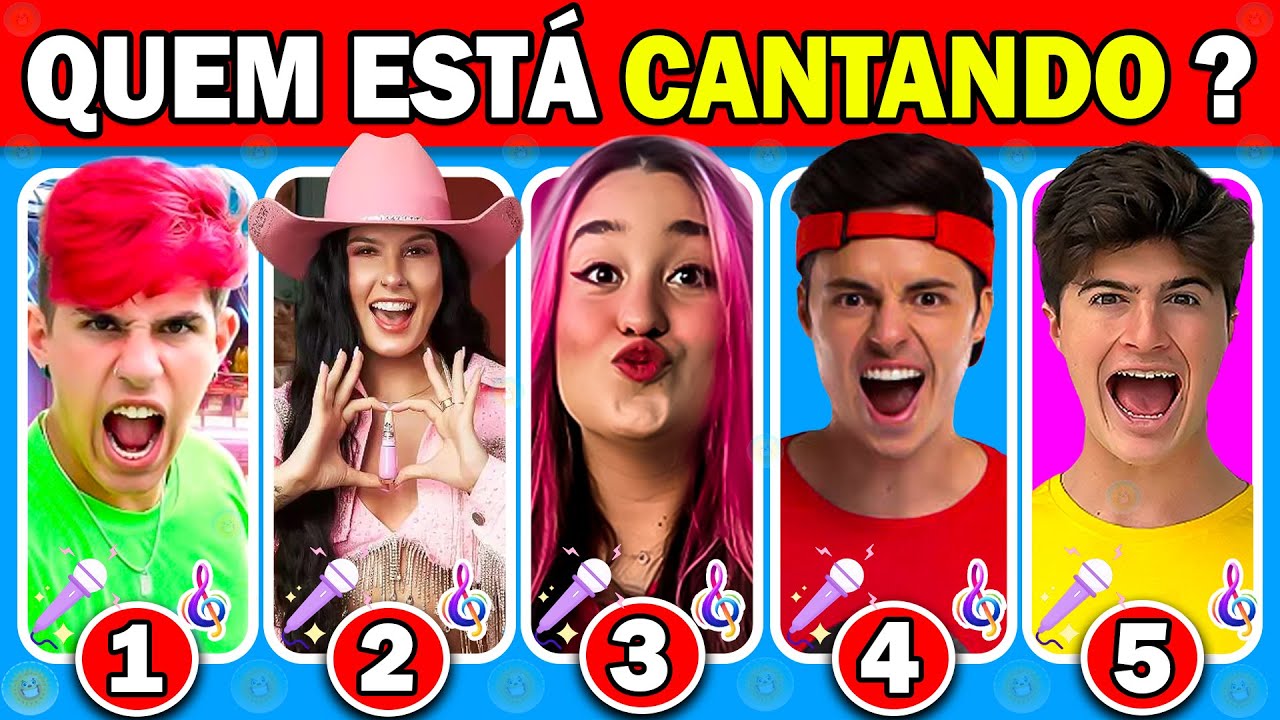 🔊Adivinhe Quem está CANTANDO? 🎶🎤💃 Batalha de Rima dos Youtubers | Emilly Vick | Enaldinho | Quiz SUN