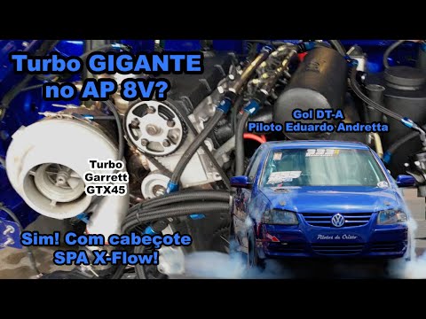 Gol DT-A #555 com cabeçote X-Flow SPA Turbo: 8s7 @ 281 km/h
