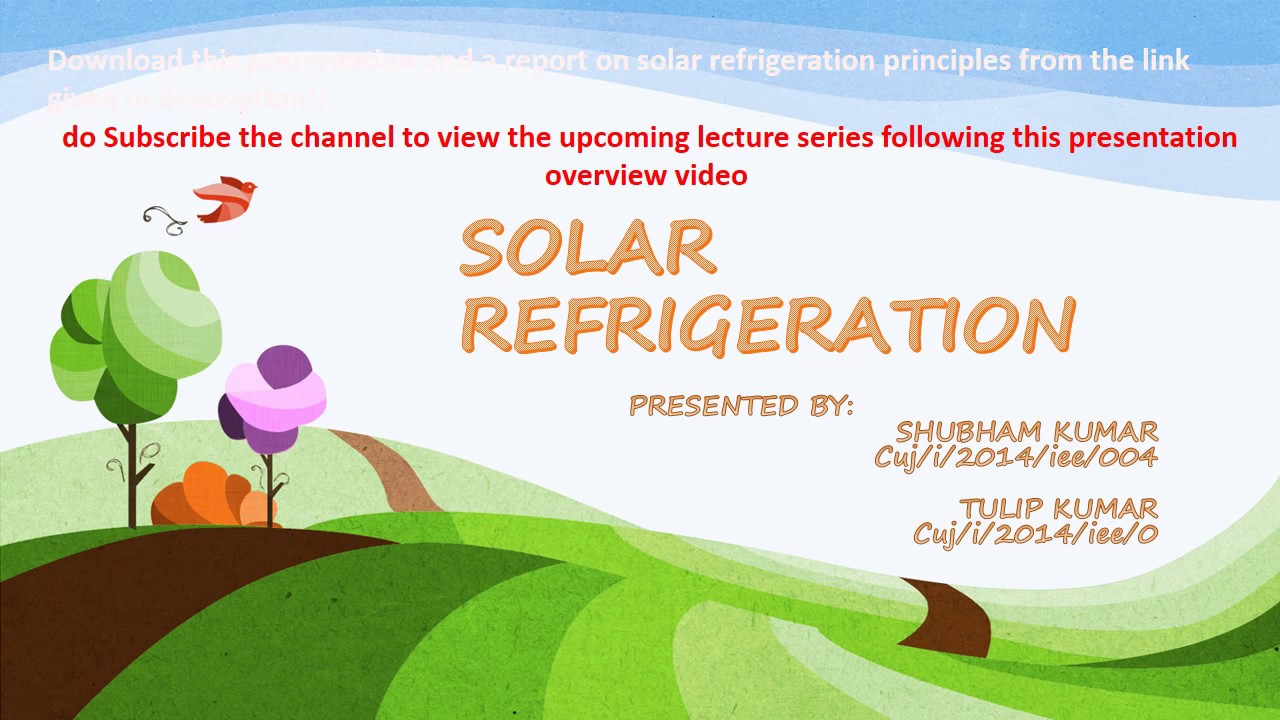 solar refrigeration Principles