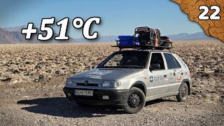 Dostali sme sa so Škodou Felicia do Death Valley BEZ KLÍMY pri +51°C! 🥵 (DEATH VALLEY Časť 22.)