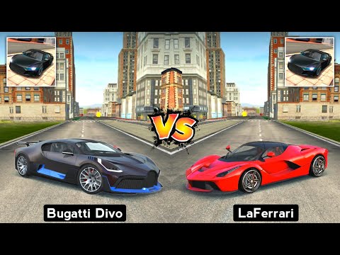 Extreme Car Driving Simulator 2022 - LaFerrari vs Bugatti Divo. Who is Best? - Full Comparison