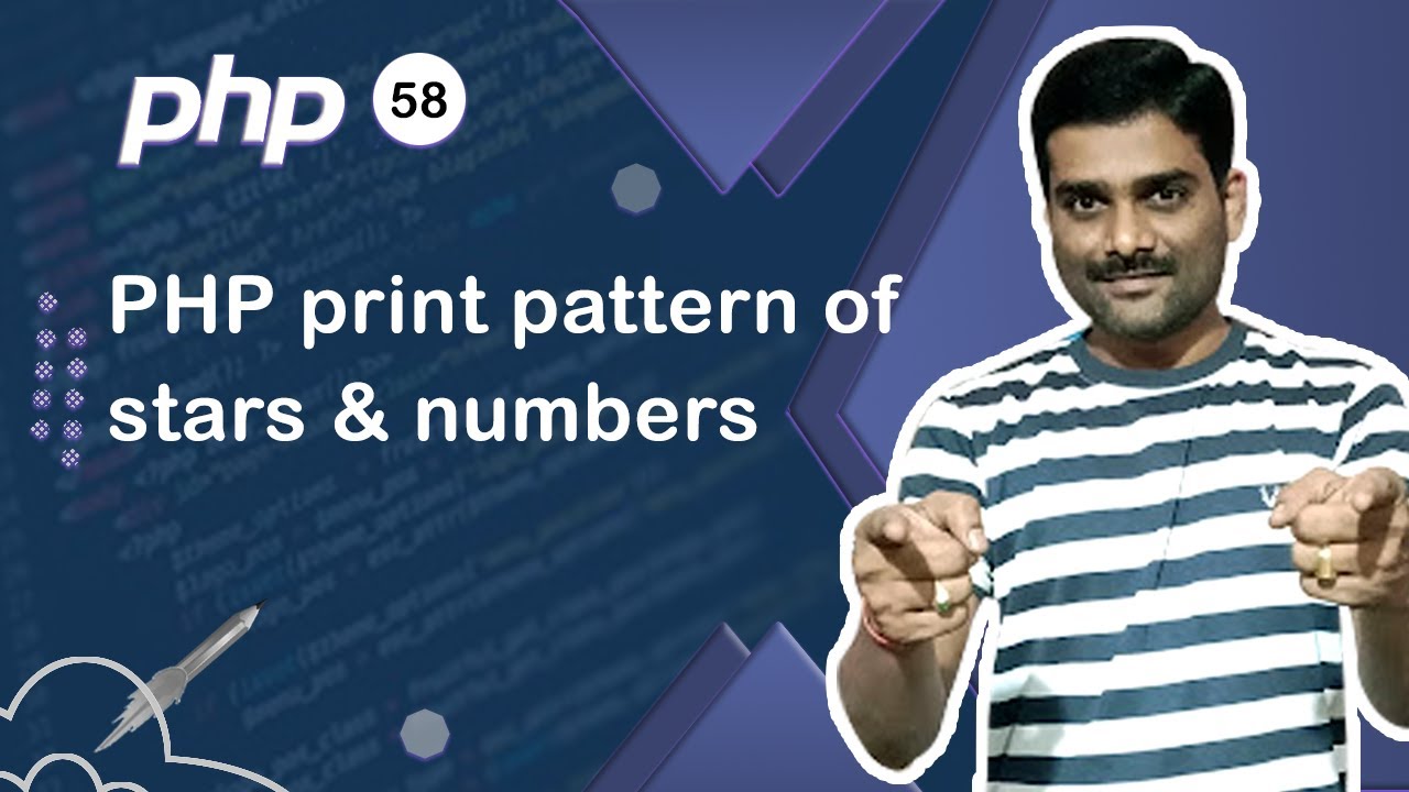 PHP Print Pattern of Stars and Numbers - PHP Tutorial 58 🚀