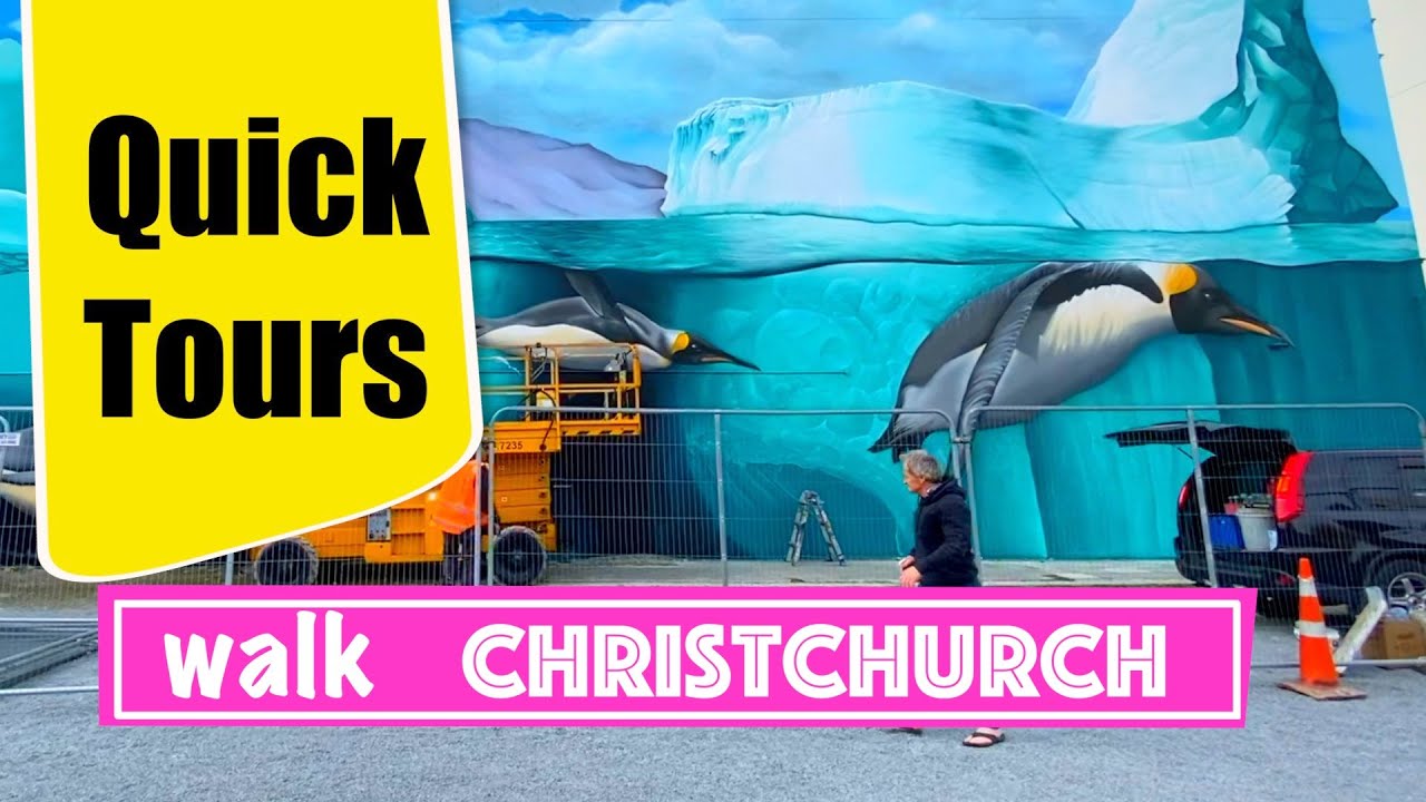 Immersive street-level walking tour through Christchurch Cathedral, New Zealand, showcasing authentic urban landscapes, local architecture, and the vibrant atmosphere of the city's neighborhoods