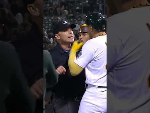Umpire Dan Iassogna blew a call and then ejected Ryan Noda #mlb #baseball #athletics