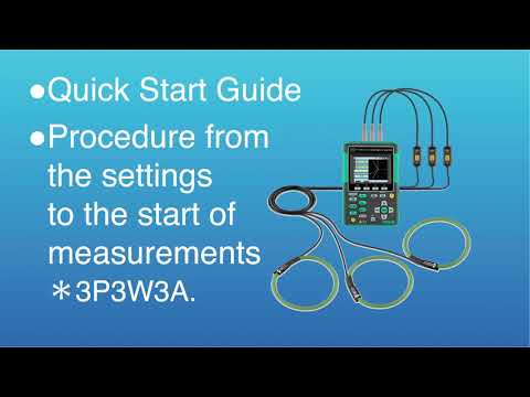 KYORITSU Power Quality Analyzer KEW 6315 | Quick Start Guide