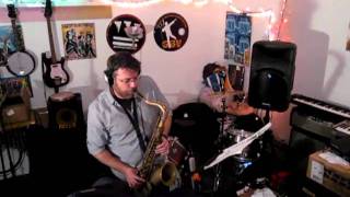 Peter Hess records sax for Dare Dukes' 